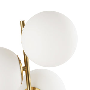 Lámpara de mesa bola cristal triple "ROM" - 3 x E27 - Ø 15cm (24)