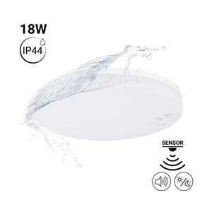Plafón LED techo 18W - Sensor de sonido + sensor crepuscular - IP44 - Ø26 cm - Barcelona Led-
