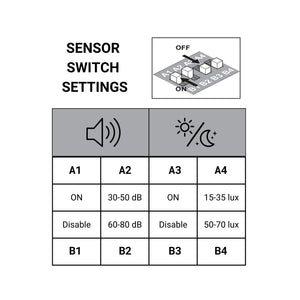 Plafón LED techo 18W - Sensor de sonido + sensor crepuscular - IP44 - Ø26 cm (18)