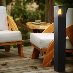 Farola exterior tipo bolardo "SILS" - 60 cm - 1 x E27 - IP44 (7)