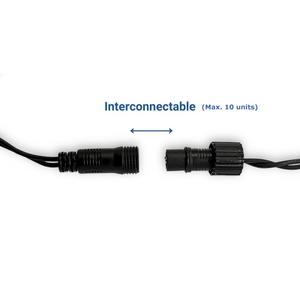 Cortina de luces LED - 1,5m x 90cm - 100 luces - Blanco frío (14)