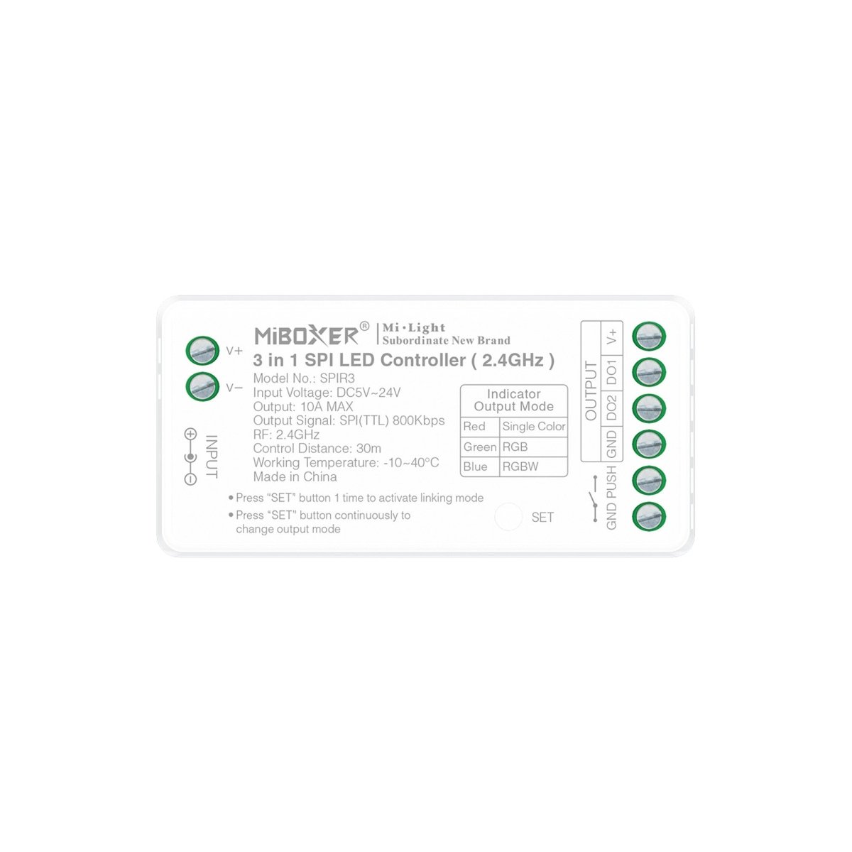 Controlador para tiras LED SPI / IC - Monocolor - RGB - RGBW - 5/24V DC - 2.4GHz - Mi Boxer - Barcelona Led-Control y regulación