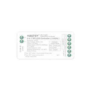 Controlador para tiras LED SPI / IC - Monocolor - RGB - RGBW - 5/24V DC - 2.4GHz - Mi Boxer