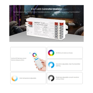 Controlador tira LED 3 en 1- RGB / RGBW / RGB + CCT - 12/24V DC - 2.4GHz - Mi Boxer - E3-RF (5)