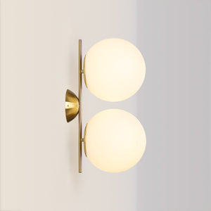 Aplique de pared doble bola cristal "VIC 220" - E27 - Ø 22cm - Barcelona Led-Decoración