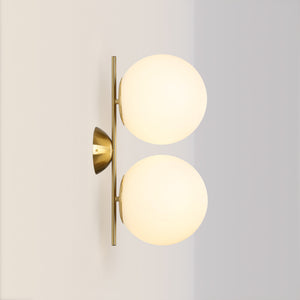 Aplique de pared doble bola cristal "VIC 220" - E27 - Ø 22cm (3)
