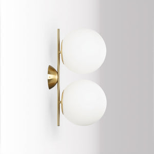 Aplique de pared doble bola cristal "VIC 220" - E27 - Ø 22cm (4)