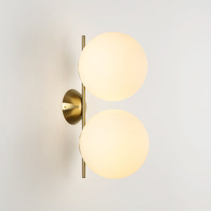 Aplique de pared doble bola cristal "VIC 220" - E27 - Ø 22cm (5)