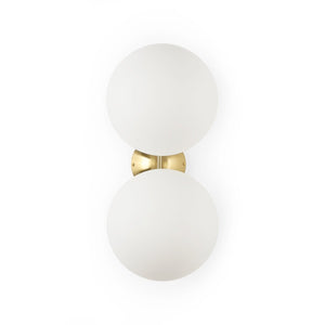 Aplique de pared doble bola cristal "VIC 220" - E27 - Ø 22cm - Barcelona Led-Decoración