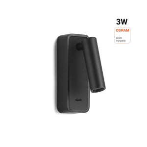 Aplique de pared para lectura "RAAM" 3W - Orientable - Chip OSRAM
