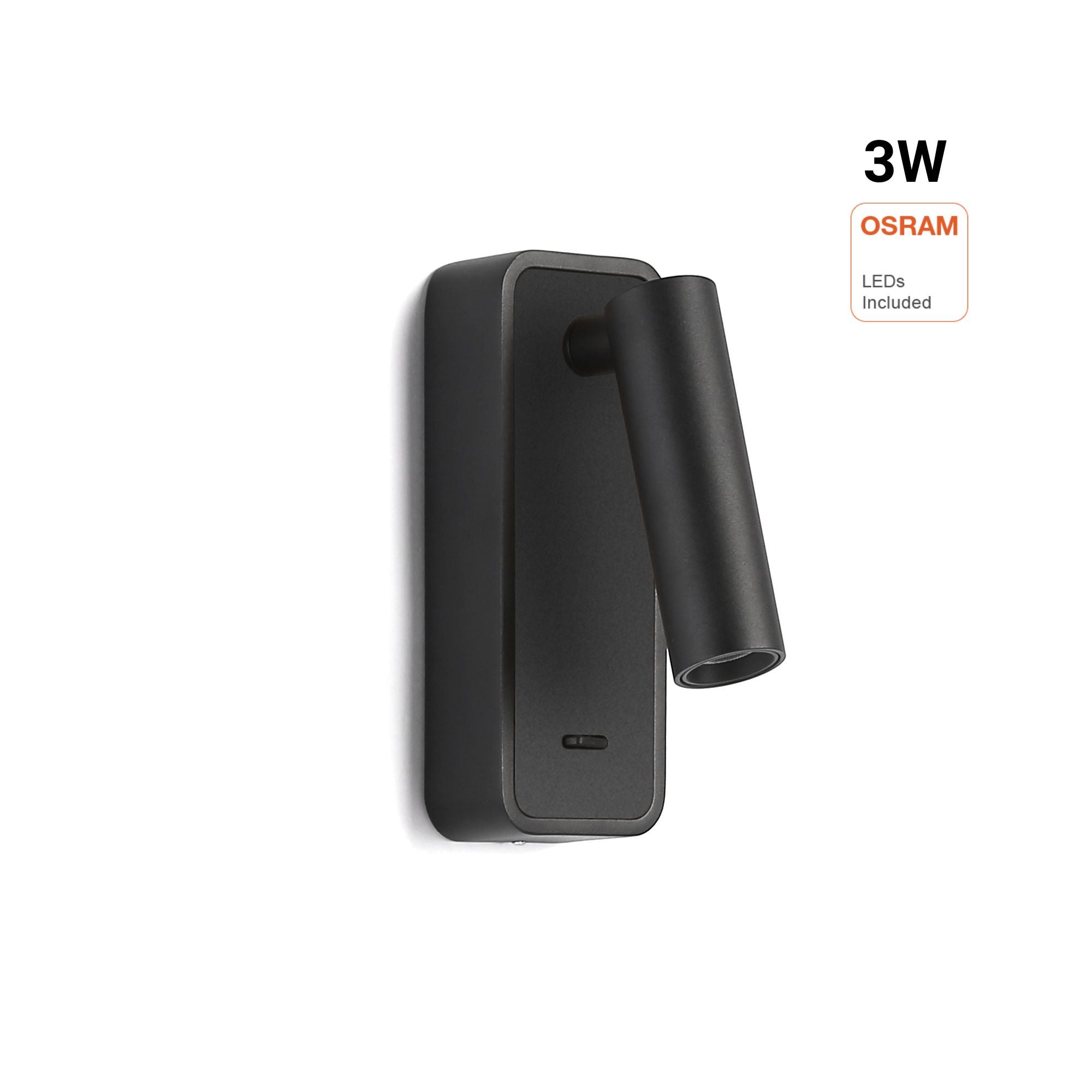 Aplique de pared para lectura "RAAM" 3W - Orientable - Chip OSRAM