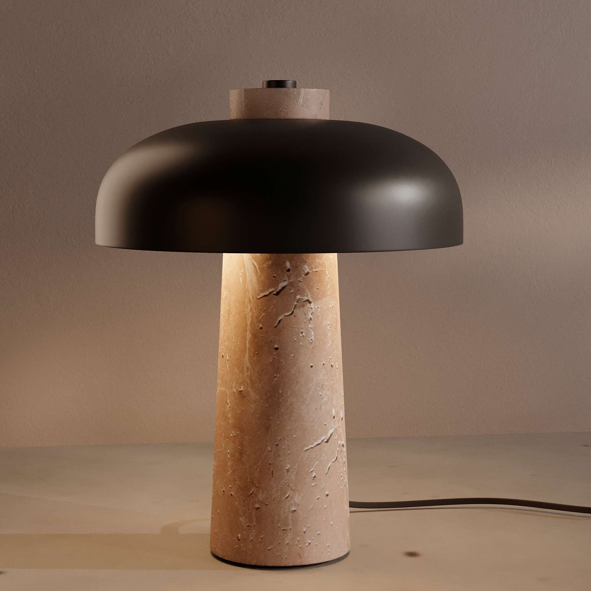 Lámpara de mesa diseño "CEP" - Base mármol - 2 x G9
