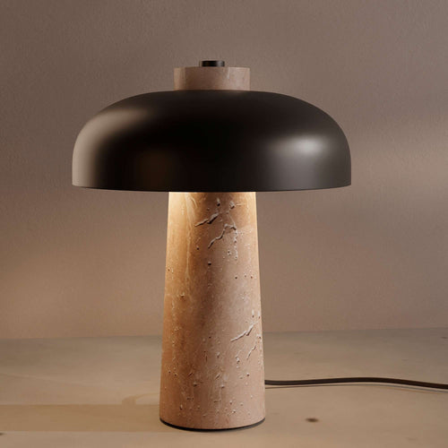 Design-Tischlampe „CEP“ - Marmorfuß - 2 x G9