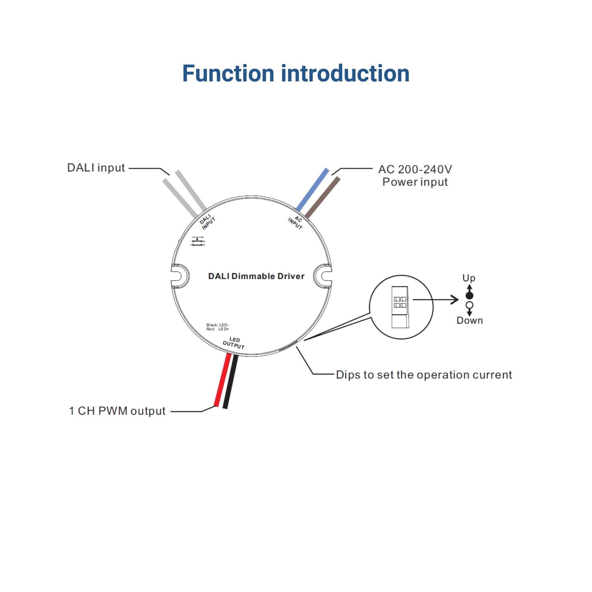 Driver regulable DALI DT6 monocolor - 220-240V - Salida 6-25V DC - 9W (1)
