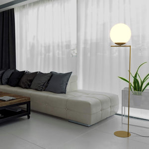 Lámpara de pie bola cristal "Anni 300" - E27 - Ø 30cm (16)