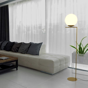 Lámpara de pie bola cristal "Anni 300" - E27 - Ø 30cm - Barcelona Led-Decoración