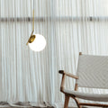 Crystal ball pendant light