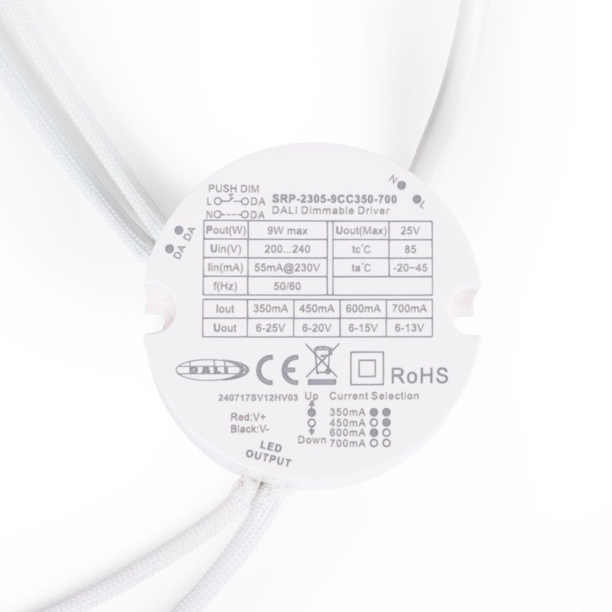 Driver regulable DALI DT6 monocolor - 220-240V - Salida 6-25V DC - 9W - Barcelona Led-Control y regulación