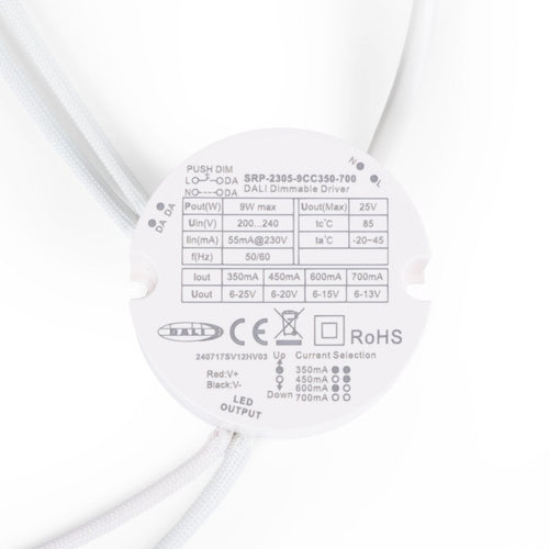 Dimmable DALI Driver DT6 Monochrome - 220-240V - Output 6-25V DC - 9W