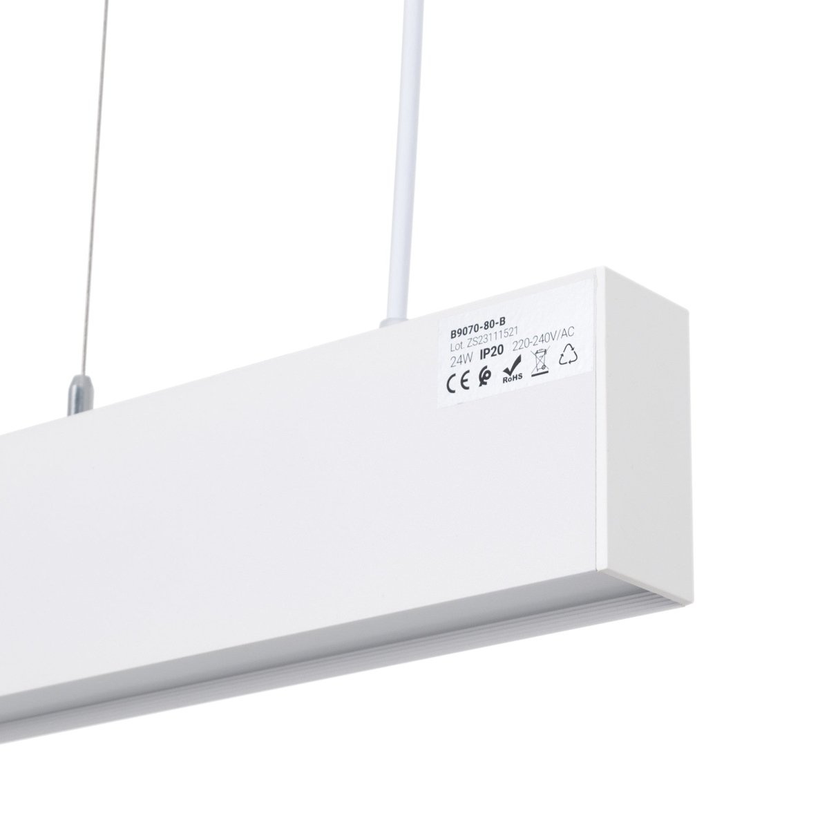 Luminaria lineal LED de suspensión / superficie 24W - Slim - 80cm - 1700lm (1)