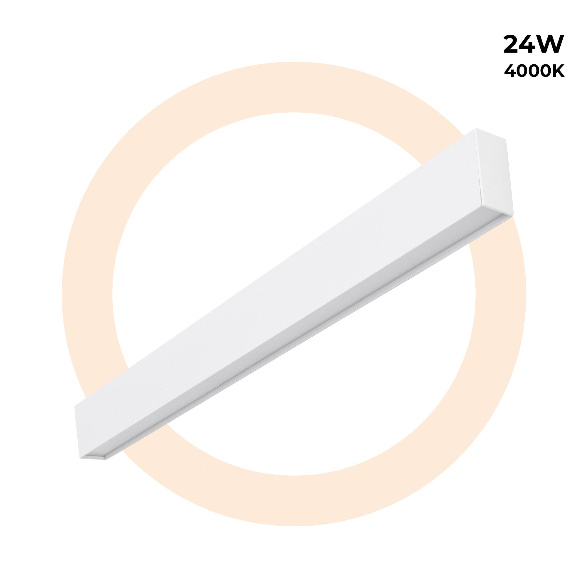 Luminaria lineal LED de suspensión / superficie 24W - Slim - 80cm - 1700lm