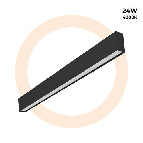 Luminária linear LED suspensa / de superfície - Slim - 24W - 80cm - 1700lm