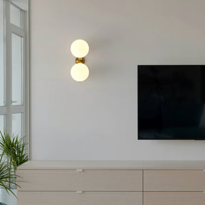 Aplique de pared doble bola cristal "VIC 220" - E27 - Ø 22cm (12)