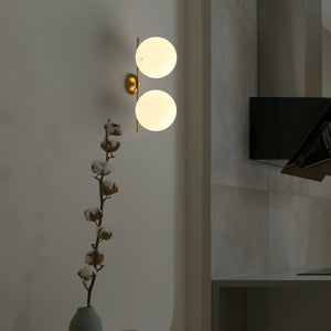 Aplique de pared doble bola cristal "VIC 220" - E27 - Ø 22cm (14)