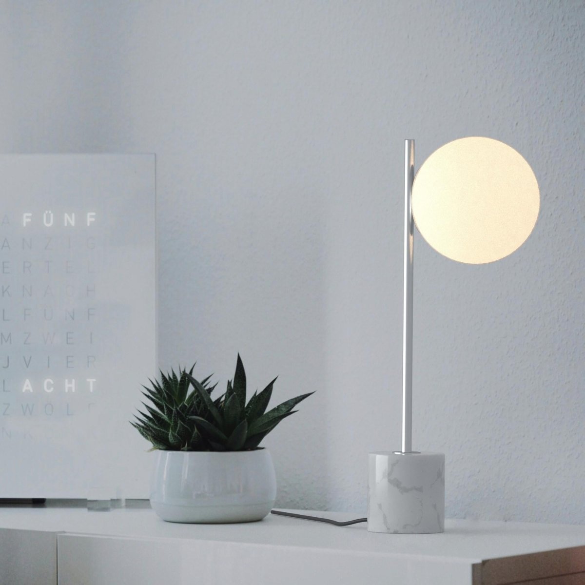 Lámpara de mesa bola cristal "LICRU" - E27 - Ø 15cm - Barcelona Led-Decoración
