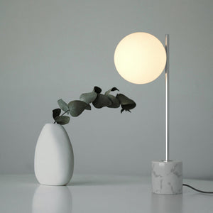 Lámpara de mesa bola cristal "LICRU" - E27 - Ø 15cm (26)