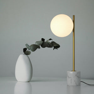 Lámpara de mesa bola cristal "LICRU" - E27 - Ø 15cm (30)