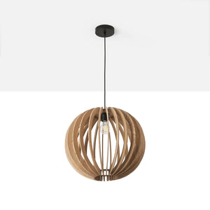 Lámpara colgante madera "BURMA" - Ø 45cm - E27 (2)