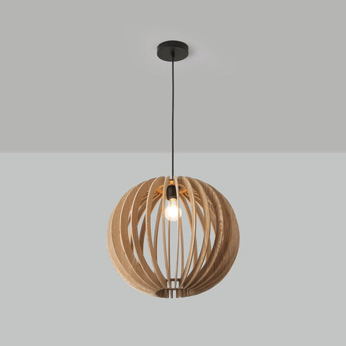 Wooden pendant light