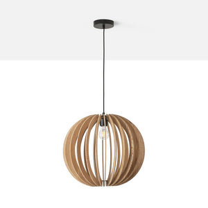 Lámpara colgante madera "BURMA" - Ø 45cm - E27 (6)