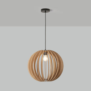 Lámpara colgante madera "BURMA" - Ø 45cm - E27 (7)