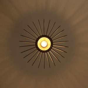 Lámpara colgante madera "BURMA" - Ø 45cm - E27 (11)