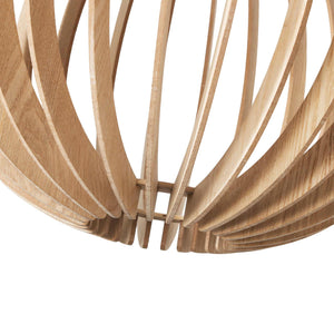 Lámpara colgante madera "BURMA" - Ø 45cm - E27 (9)