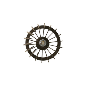 Lámpara colgante madera "HUNTEL" - Ø 30cm - E27 (4)