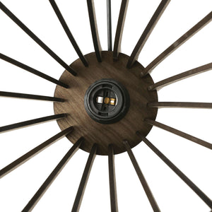 Lámpara colgante madera "HUNTEL" - Ø 30cm - E27 (12)