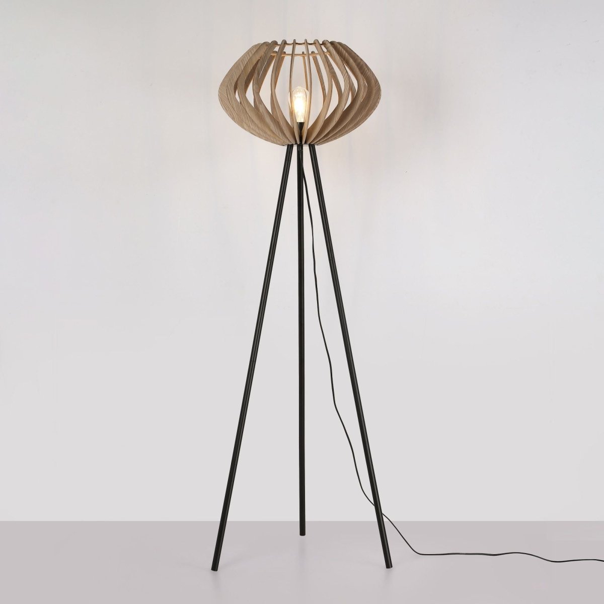 Lámpara de pie madera "PANDA" - E27 - Barcelona Led-Decoración