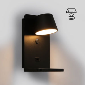 Aplique de pared para lectura con puerto USB "BASKOP W" - 6W - Base carga inalámbrica - Barcelona Led-Decoración