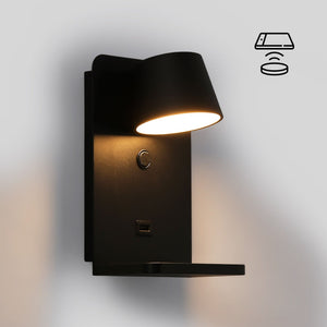 Aplique de pared para lectura con puerto USB "BASKOP W" - 6W - Base carga inalámbrica (56)