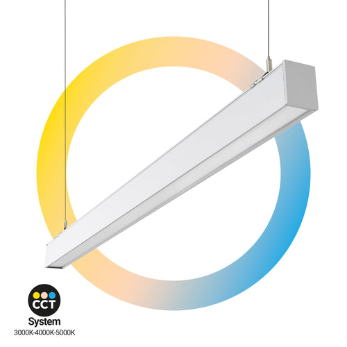 Pendant/Surface Mounted LED CCT Linear light - 40W - Adjustable power - 120cm