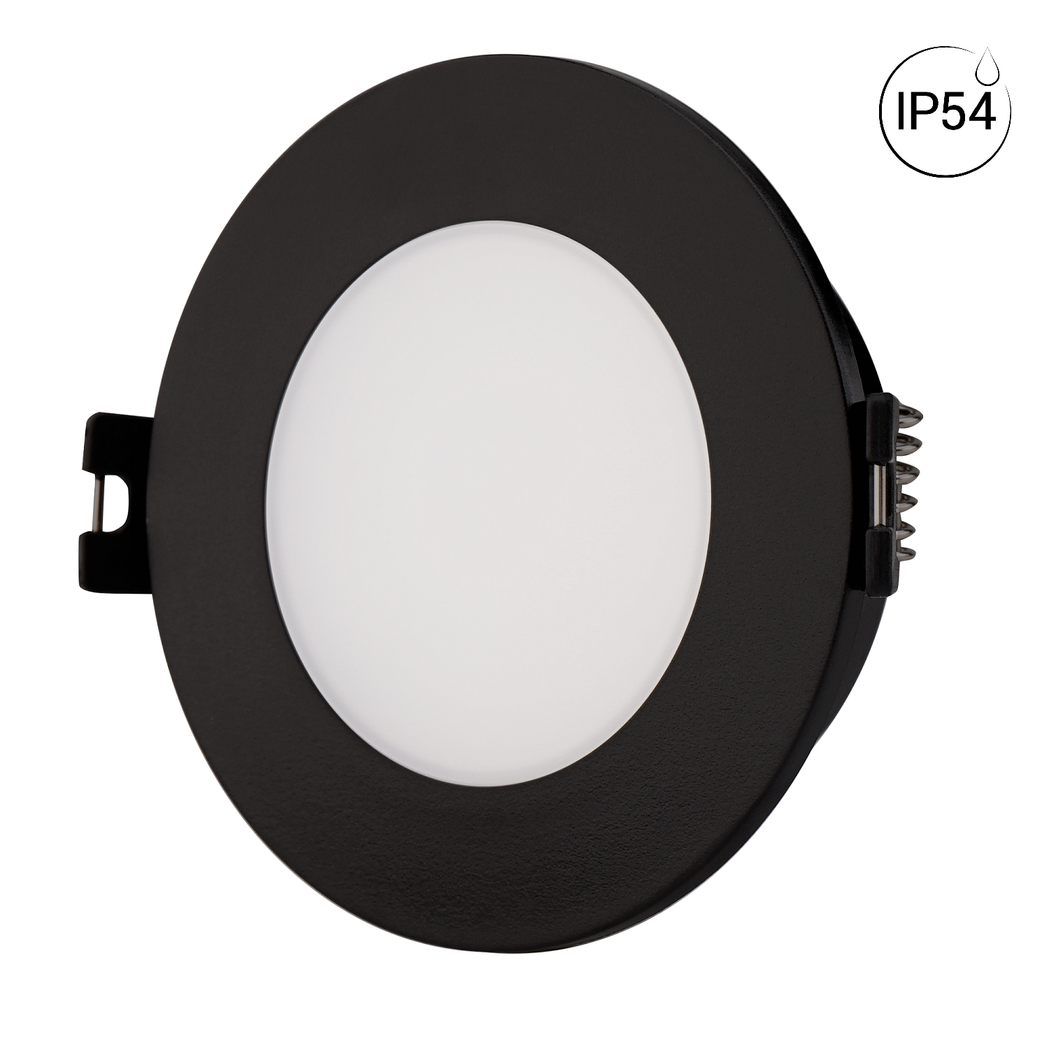 Aro downlight estanco circular para bombilla GU10 / MR16 - Difusor opal - Corte Ø 75-80 mm - IP54