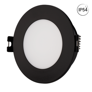 Aro downlight estanco circular para bombilla GU10 / MR16 - Difusor opal - Corte Ø 75-80 mm - IP54