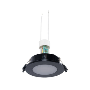 KIT Aro empotrable estanco Ø90mm + Bombilla GU10 6W + Portalámparas (27)