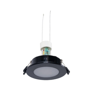 KIT Aro empotrable estanco Ø90mm + Bombilla GU10 6W + Portalámparas (27)