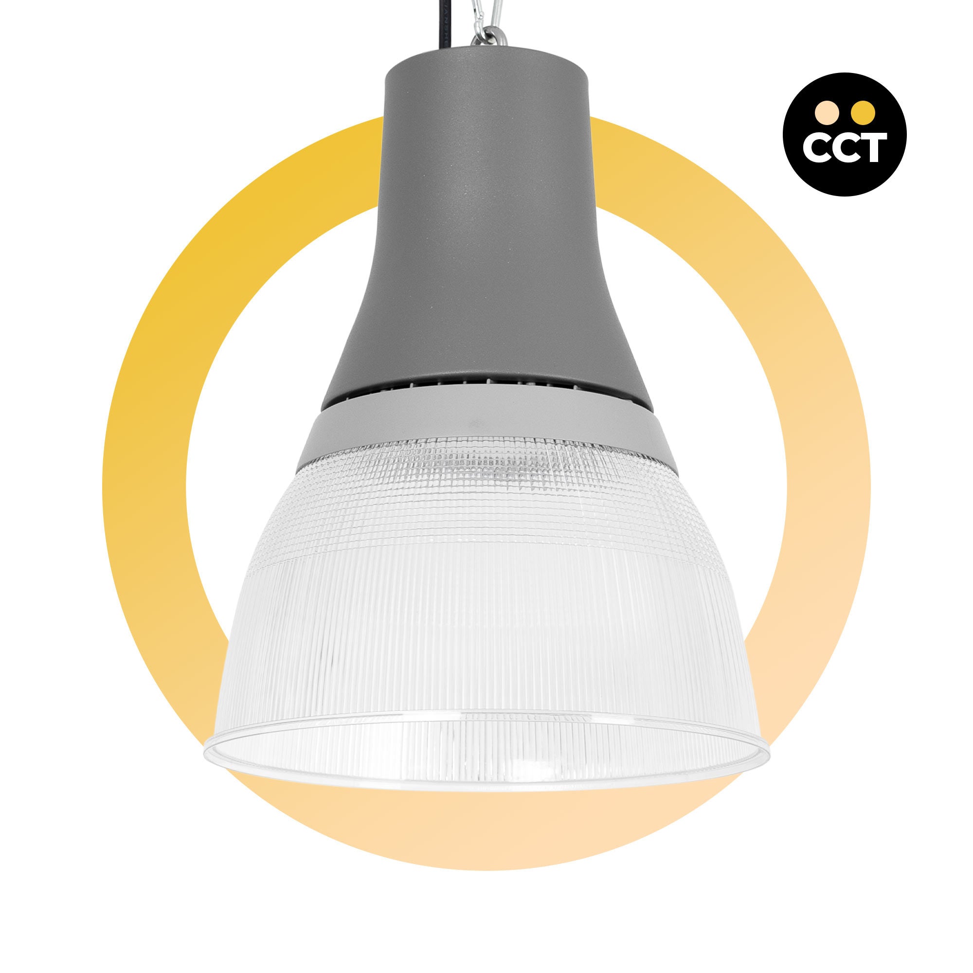 Campana LED comercial CCT - (25W / 40W / 60W / 80W) - Difusor policarbonato - UGR19 - Driver Lifud