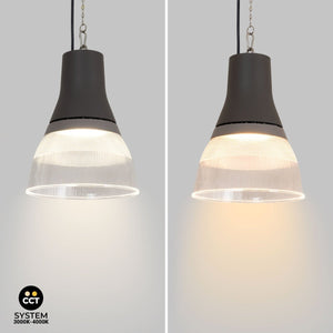 Campana LED comercial CCT - (25W / 40W / 60W / 80W) - Difusor policarbonato - UGR19 - Driver Lifud - Barcelona Led-