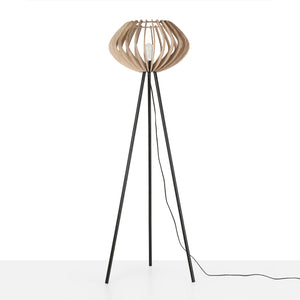 Lámpara de pie madera "PANDA" - E27 (12)